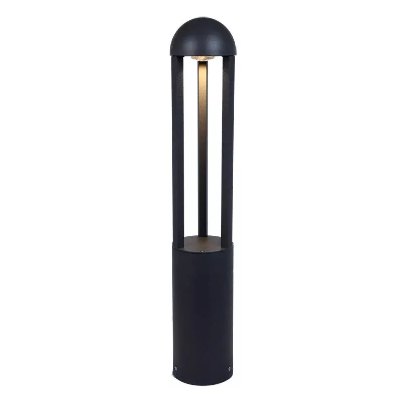 Westgate Manufacturing 32 Inch Square Bollard Open Design Wattage/CCT Selectable 10W/18W/25W 3000K/4000K/5000K Black (BOL-608RD-41-MCTP-BK)