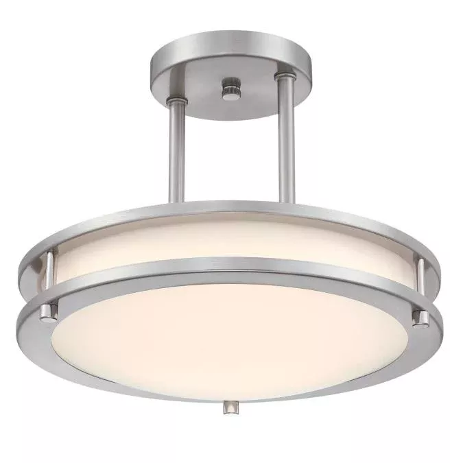 Westinghouse 6136600 LED Semi-Flush Mount Light, Brushed Nickel