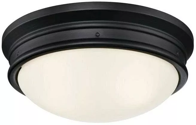 Westinghouse 6324100 2-Light Flush Mount Ceiling Light, Matte Black