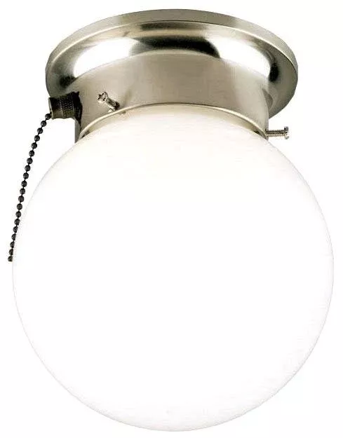 Westinghouse 6720800 1-Light Flush Mount Ceiling Light, Brushed Nickel